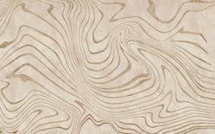 Tapet personalizat abstract cu forma abstracta in nuante de bej moving sands