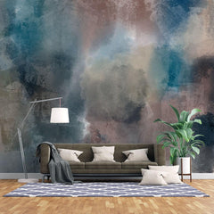 Tapet personalizat abstract cu nori de vopsea creand un efect vizual modern si artistic abstract paint clouds
