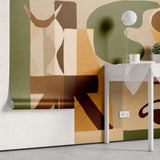 Tapet personalizat abstract cu un echilibru vizual de forme si culori creand o armonie estetica si o senzatie de calm visual poise
