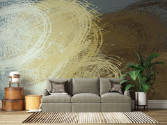 Tapet personalizat abstract cu un impact de cercuri colorate oferind un design dinamic si modern circle splash