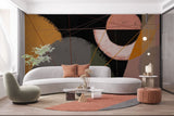 Tapet personalizat abstract cu un design in interpretarea unui ochi stilizat cu forme si culori indraznete creand un punct focal artistic abstract eye