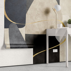 Tapet personalizat abstract cu abstractii fine cu detalii delicate si o paleta de culori subtila pentru un aspect sofisticat fine abstractions
