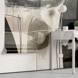 Tapet personalizat abstract cu un impuls incadrat de linii si culori oferind un design energetic si structurat impulse framed