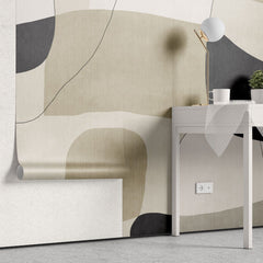 Tapet personalizat abstract cu forme si ordine intr o compozitie structurata si moderna ce aduce echilibru shape and order