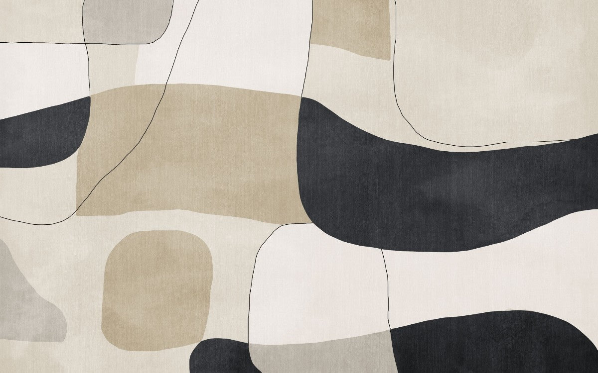 Tapet personalizat abstract cu forme si ordine intr o compozitie structurata si moderna ce aduce echilibru shape and order