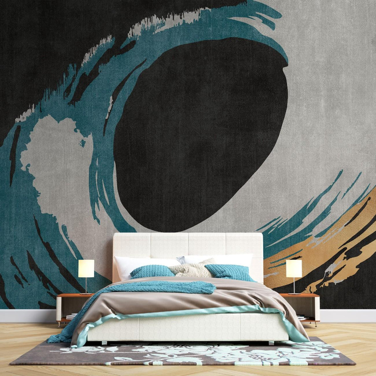 Tapet personalizat abstract cu un efect de plutire abstracta cu tonuri si texturi ce se estompeaza pentru un aspect oniric abstract draft