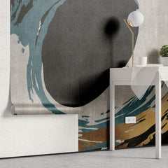 Tapet personalizat abstract cu un efect de plutire abstracta cu tonuri si texturi ce se estompeaza pentru un aspect oniric abstract draft
