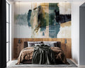 Tapet personalizat abstract cu pictura in straturi si texturi ce sugereaza ritm si repetitie paint frequency