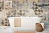 Tapet personalizat abstract cu un efect de mozaic invechit oferind o textura artistica si un aspect vintage scraped mosaique