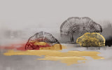 Tapet personalizat abstract cu un print ce imita lemnul intr o maniera stilizata si moderna abstract woodprint