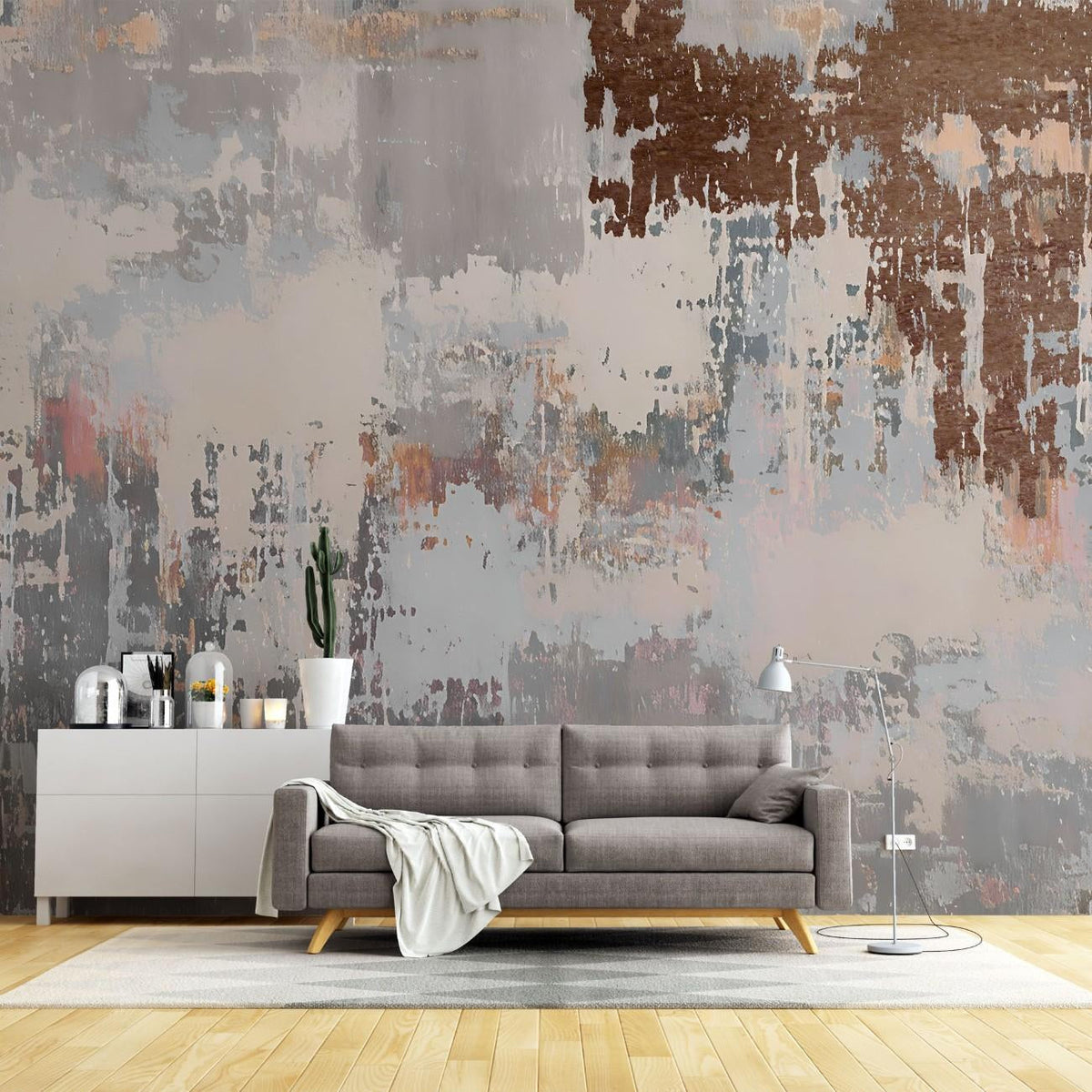 Scraped Concrete Personalised Wallpaper