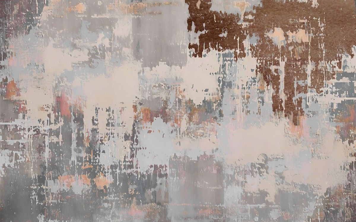 Tapet personalizat abstract cu o textura ce aminteste de beton cimentat oferind un aspect industrial si urban scraped concrete