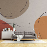 Tapet personalizat abstract cu margini si forme bine definite oferind un design curat si geometric edge and form