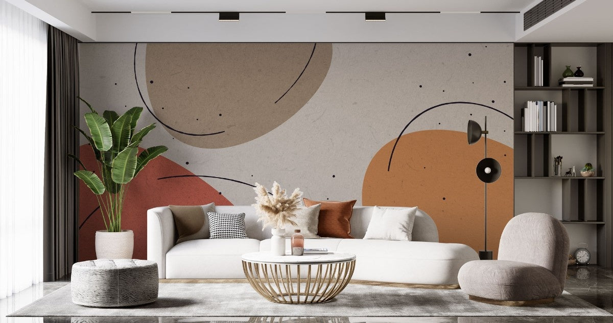 Tapet personalizat abstract cu margini si forme bine definite oferind un design curat si geometric edge and form