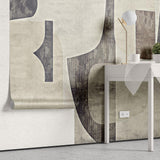 Tapet personalizat abstract cu o schita de perete oferind un aspect arhitectural si minimalist wall blueprint