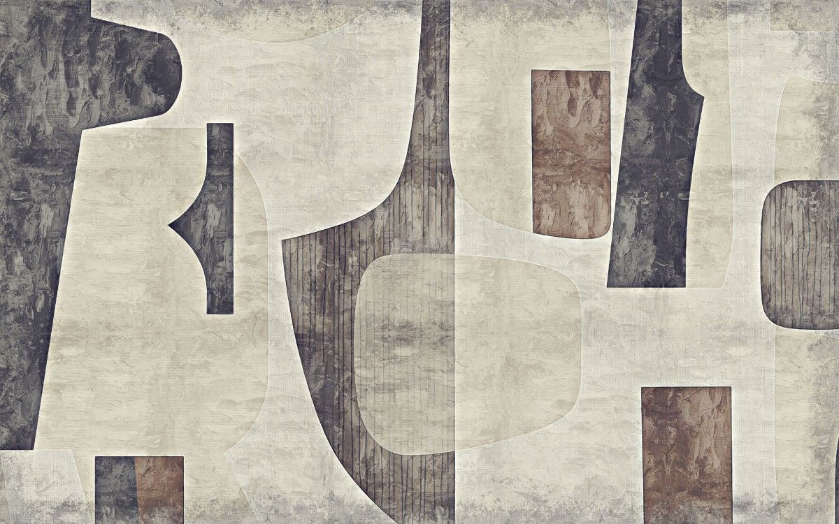 Tapet personalizat abstract cu o schita de perete oferind un aspect arhitectural si minimalist wall blueprint