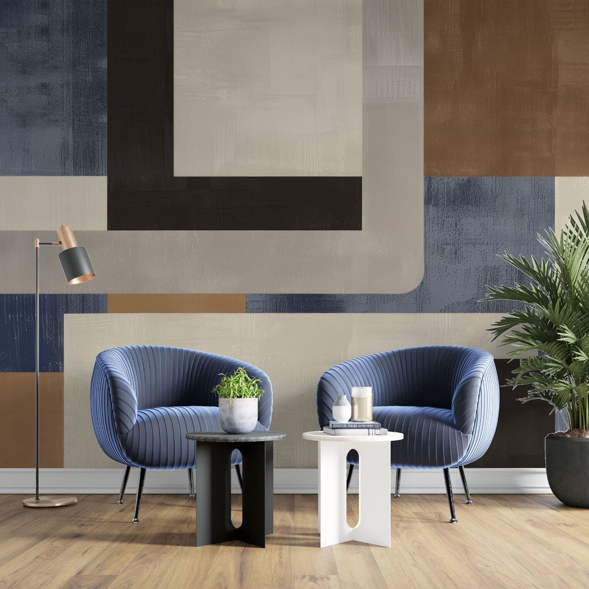 Modern Grid Personalised Wallpaper