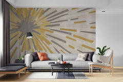 Tapet personalizat abstract cu geometrie tonala cu forme si nuante ce creeaza o armonie vizuala tonal geometry