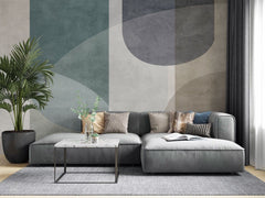 Tapet personalizat abstract cu o compozitie minimalista si esentiala ce pune accent pe forme si spatiu bare composition
