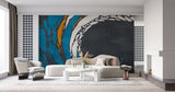 Tapet personalizat abstract cu forme ce se transforma creand un design dinamic si inovator shape shifter