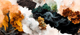 Tapet Personalizat Abstract cu un model abstract in nuante portocalii si maronii - SMOKE FOREST