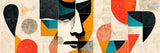 Tapet Personalizat Abstract cu compozitii colorate ce alcatuiesc un portret abstract - REIMAGINED