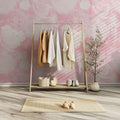 Tapet Personalizat Abstract cu flori roz imprimate pe o tesatura textila - ABSTRACT PINK FLORAL