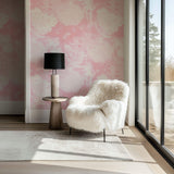 Tapet Personalizat Abstract cu flori roz imprimate pe o tesatura textila - ABSTRACT PINK FLORAL