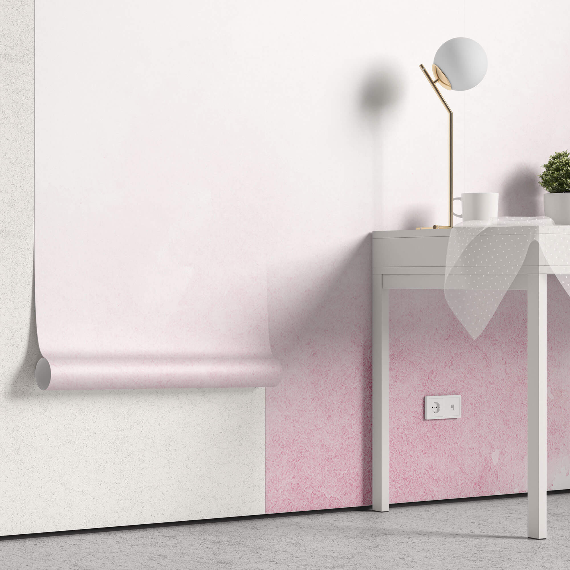 Tapet Personalizat Abstract cu pata de culoare roz - PINK TOUCH