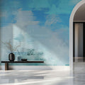 Tapet Personalizat Abstract cu pictura abstracta in nuante de albastru - OCEAN BRUSH