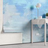Tapet Personalizat Abstract cu pictura abstracta in nuante de albastru - OCEAN BRUSH