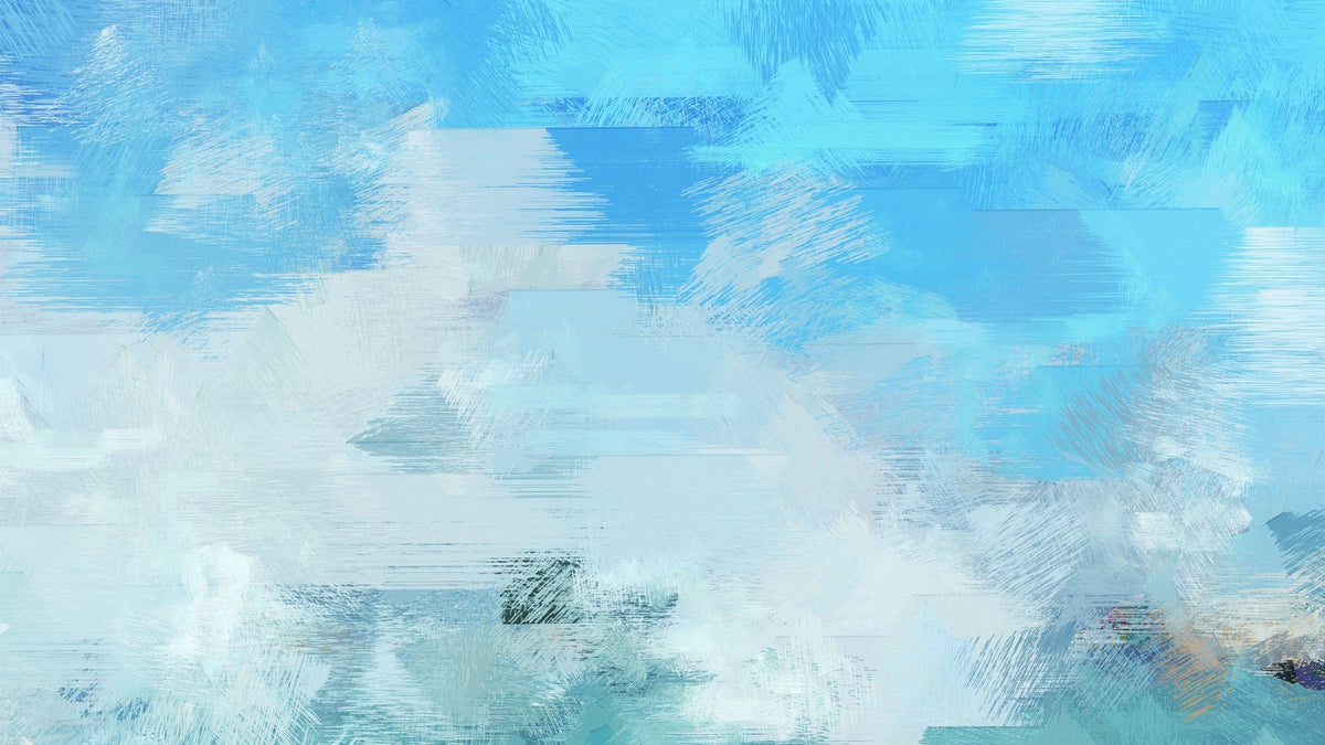 Tapet Personalizat Abstract cu pictura abstracta in nuante de albastru - OCEAN BRUSH