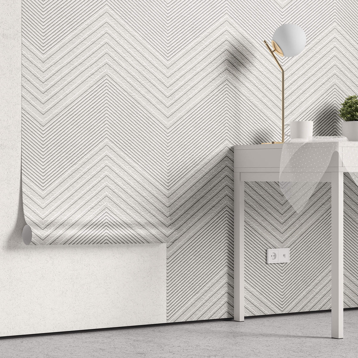 Tapet Personalizat Abstract cu vopsea decorativa - PLASTER WAVES