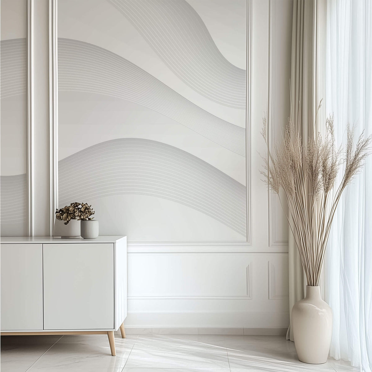 Tapet Personalizat Abstract cu valuri liniare abstracte - WAVY DIMENSION