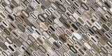 Tapet Personalizat Abstract cu mozaic oval din marmura bej si maro - CLIFF MARBLE