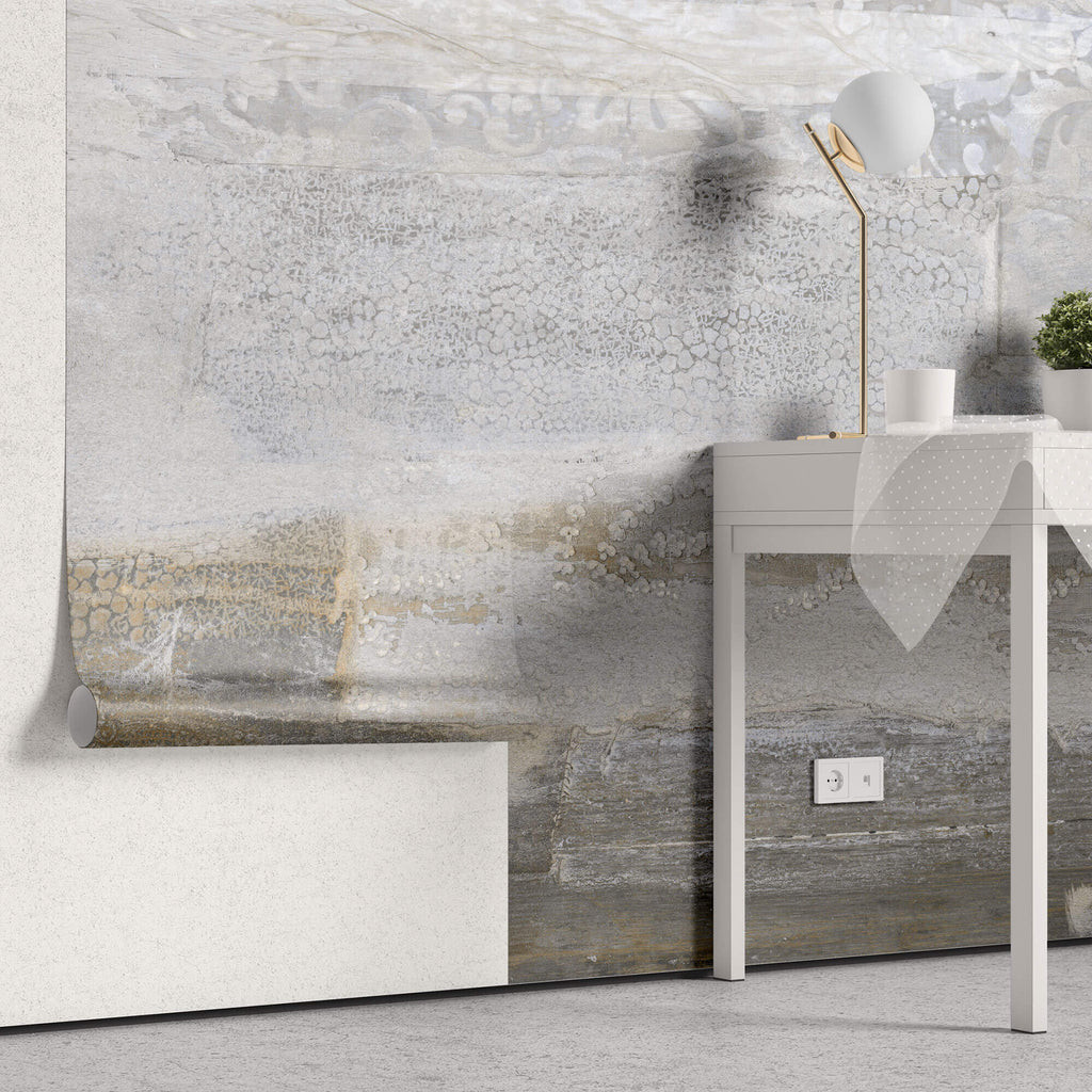 Tapet Personalizat Abstract cu elemente abstracte de granit si ciment - SCRAPED MOSAIC