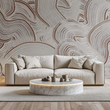 Tapet Personalizat Abstract cu vopsea alba pe piatra de teracota - TERRACOTTA TEXTURE ART