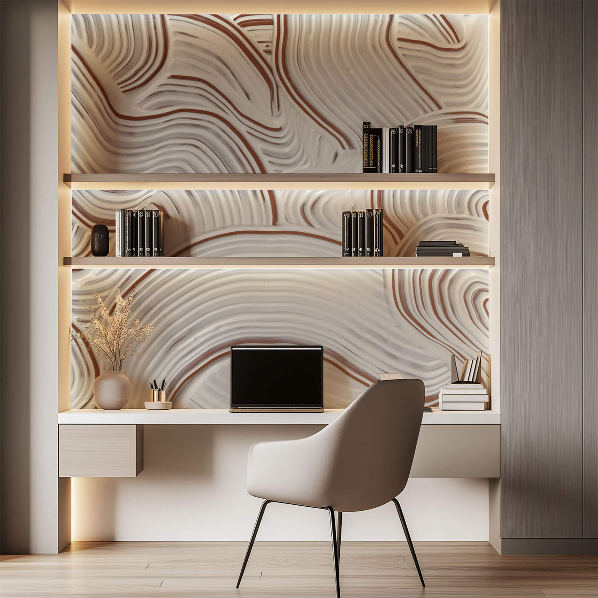 Tapet Personalizat Abstract cu vopsea alba pe piatra de teracota - TERRACOTTA TEXTURE ART