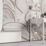 Tapet Personalizat Abstract cu vopsea alba pe piatra de teracota - TERRACOTTA TEXTURE ART