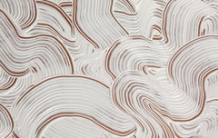Tapet Personalizat Abstract cu vopsea alba pe piatra de teracota - TERRACOTTA TEXTURE ART
