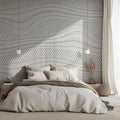 Tapet Personalizat Abstract cu model de plaster alb decorativ - TEXTURE PASTE