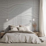 Tapet Personalizat Abstract cu model de plaster alb decorativ - TEXTURE PASTE