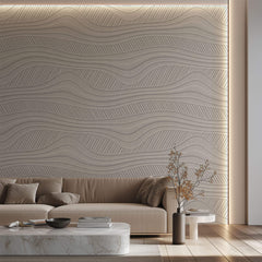 Tapet Personalizat Abstract cu model de plaster alb decorativ - TEXTURE PASTE