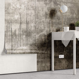 Tapet Personalizat Abstract cu textura de piatra si linii abstracte - LINED WALL