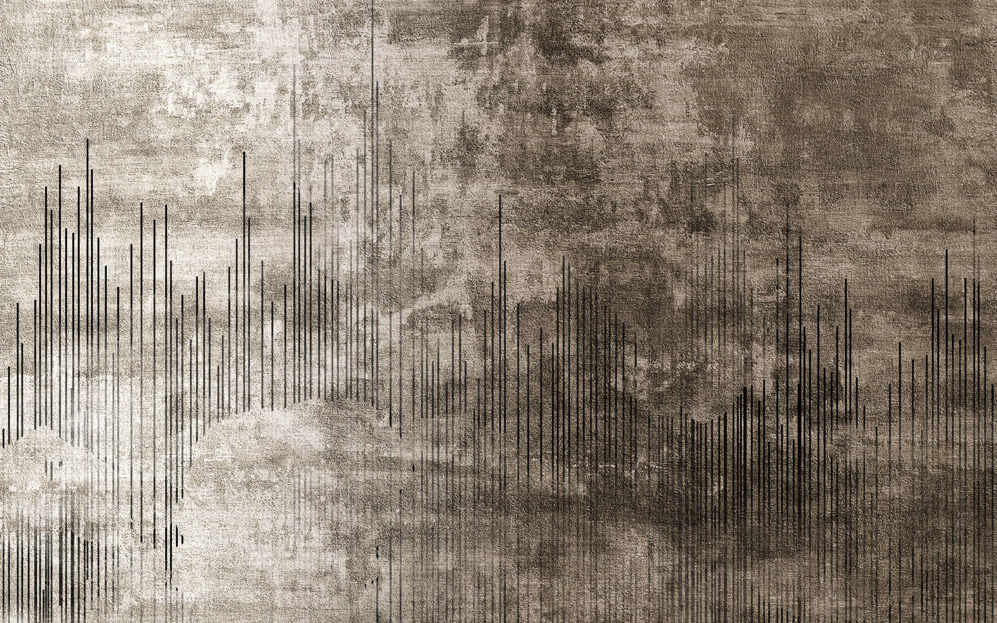 Tapet Personalizat Abstract cu textura de piatra si linii abstracte - LINED WALL