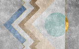 Tapet Personalizat Abstract cu textura de ciment si elemente geometrice abstracte - PLASTER GEOMETRIC