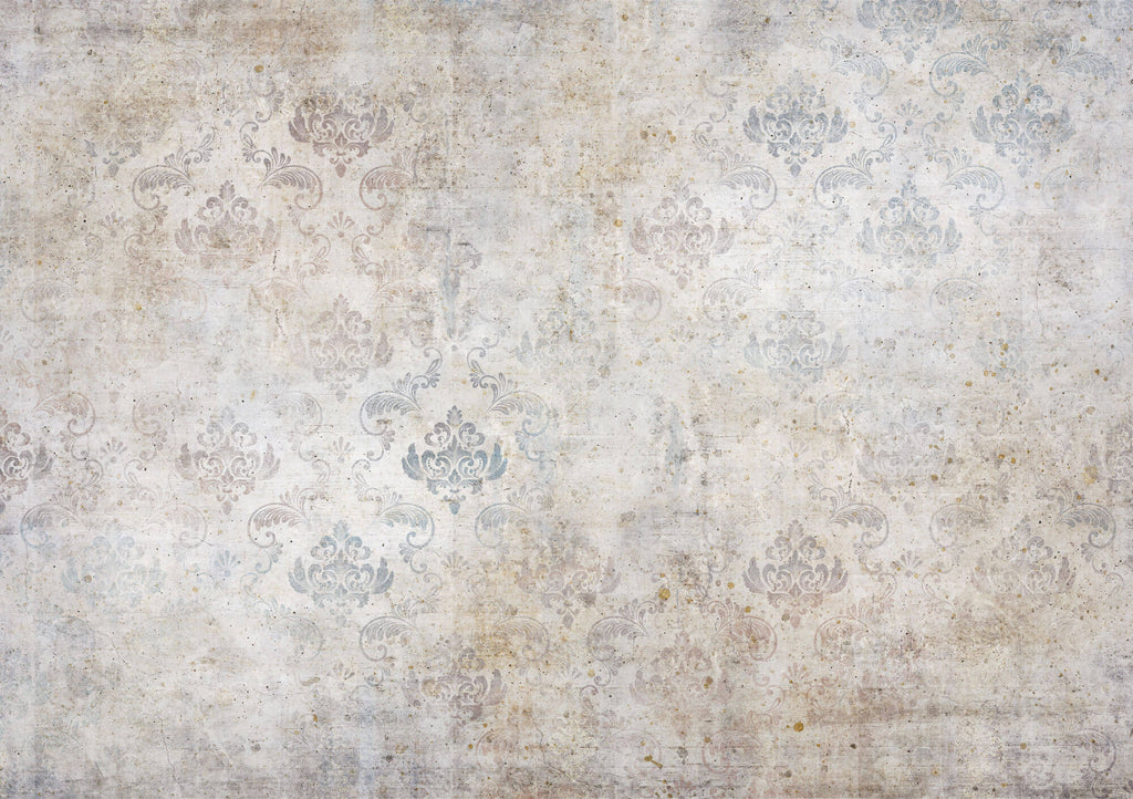 Tapet Personalizat Abstract cu model rococo intr-o textura vintage - CEMENT ROCOCO