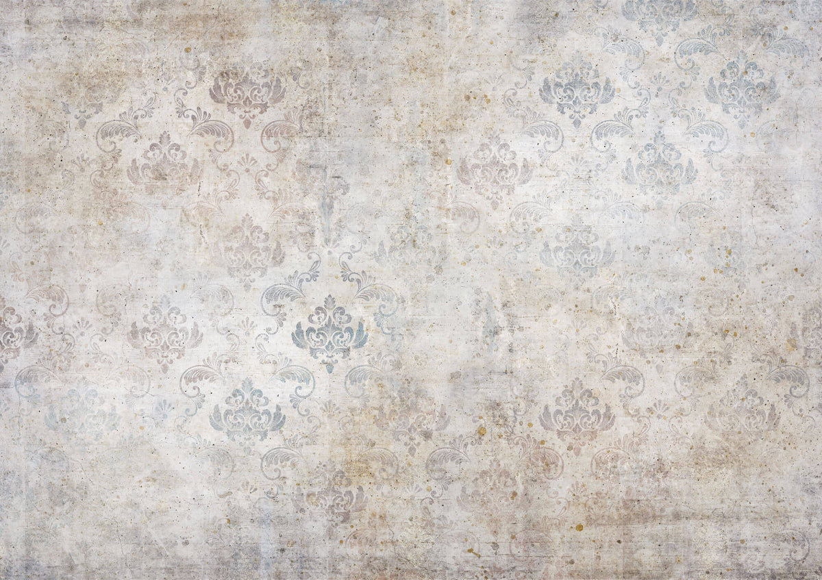 Tapet Personalizat Abstract cu model rococo intr-o textura vintage - CEMENT ROCOCO