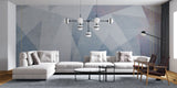 Tapet Personalizat Abstract cu elemente geometrice in nuante de albastru - PASTEL GEOMETRIC