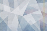 Tapet Personalizat Abstract cu elemente geometrice in nuante de albastru - PASTEL GEOMETRIC